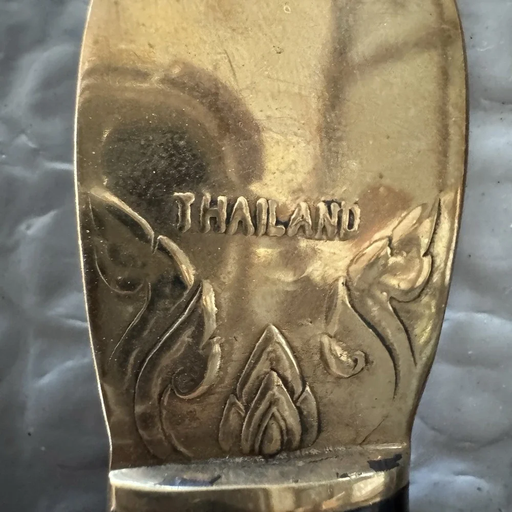 VINTAGE S. Samran Thailand Co BRASS/BRONZE FLATWARE MADE IN THAILAND 65 pieces